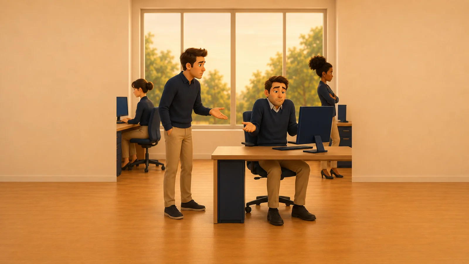 Une personne seule à son bureau devant une question : comment financer une formation IA générative