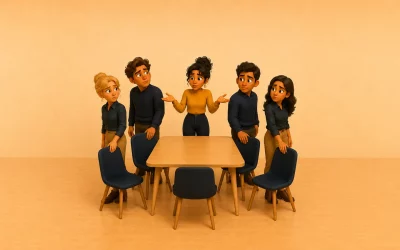 Le silence après la dernière question, autour d'une table : la formation L'art de la question